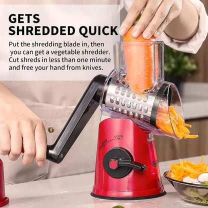 3 in 1 Shredder Grater Rotary with Handle