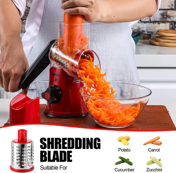 3 in 1 Shredder Grater Rotary with Handle