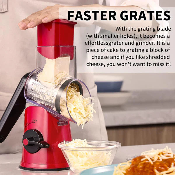 3 in 1 Shredder Grater Rotary with Handle