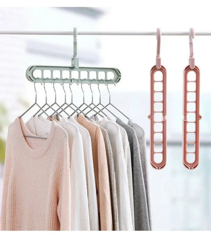 9-Hole Clothes Hanger Organizer